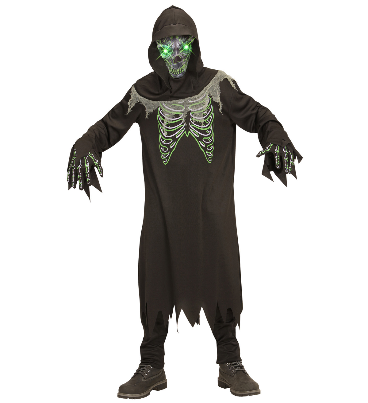 Costume Vestito Abito Travestimento Carnevale Halloween Grim Reaper Bambino - 0789