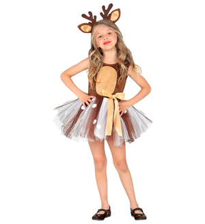 Set Travestimento Renna Tutu Copricapo Accessori Carnevale Natale - 10365