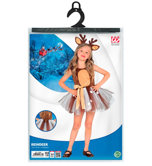 Set Travestimento Renna Tutu Copricapo Accessori Carnevale Natale - 10365