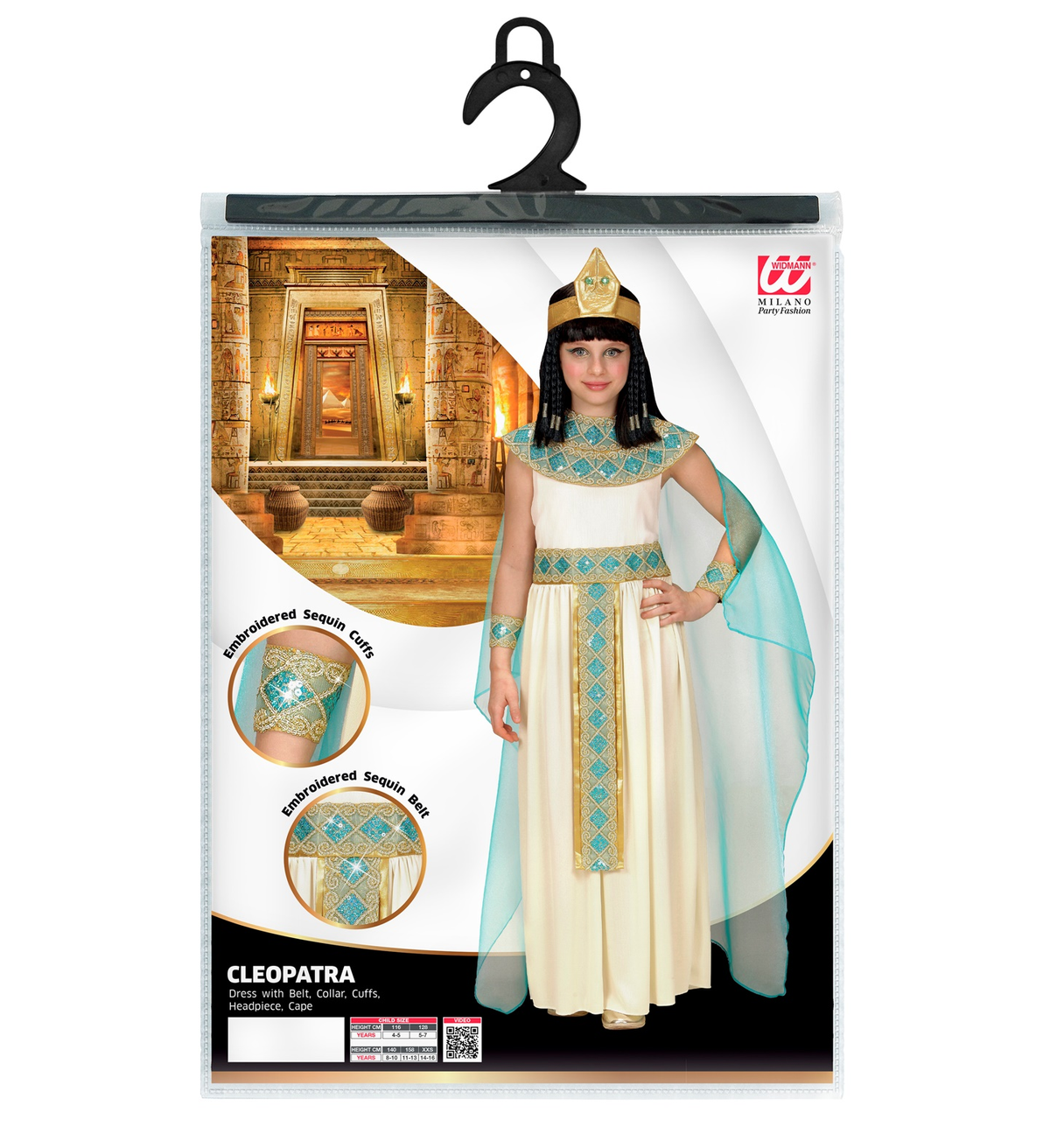 Costume Vestito Abito Travestimento Carnevale Cleopatra Bambina - 4942
