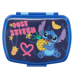 Set Bicchiere con Cannuccia e Portamerenda Stitch DISNEY 2 Pezzi in Plastica Riutilizzabile Bpa Free