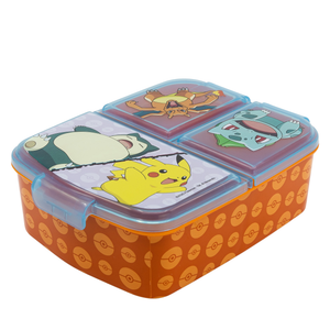 Set Borraccia in Alluminio e Portamerenda Multiscomparto Pokémon 2 Pezzi Bpa Free
