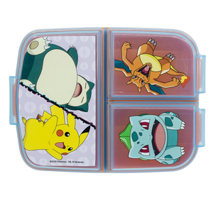 Set Borraccia in Alluminio e Portamerenda Multiscomparto Pokémon 2 Pezzi Bpa Free