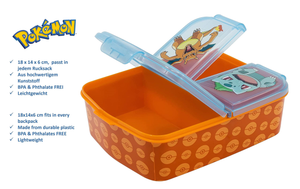 Portamerenda Multiscomparto Pokémon Porta Pranzo Scuola Tempo Libero - St08020