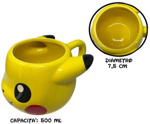 Tazza 3d Pikachu Pokémon in Ceramica 500 Ml in Confezione - Stt44674
