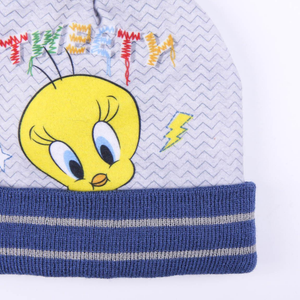 Cappello Invernale con Pon Pon e Guanti Titti Looney Tunes Taglia Unica - 9620