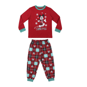 Pigiama Natalizio Mickey Mouse DISNEY Topolino100% Cotone Jersey Bambino - 8163