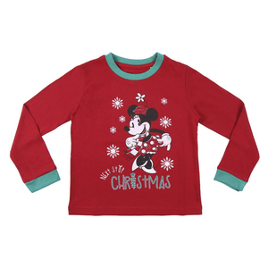 Pigiama Natalizio Minnie Mouse DISNEY 100% Cotone Jersey Bambina - 8164