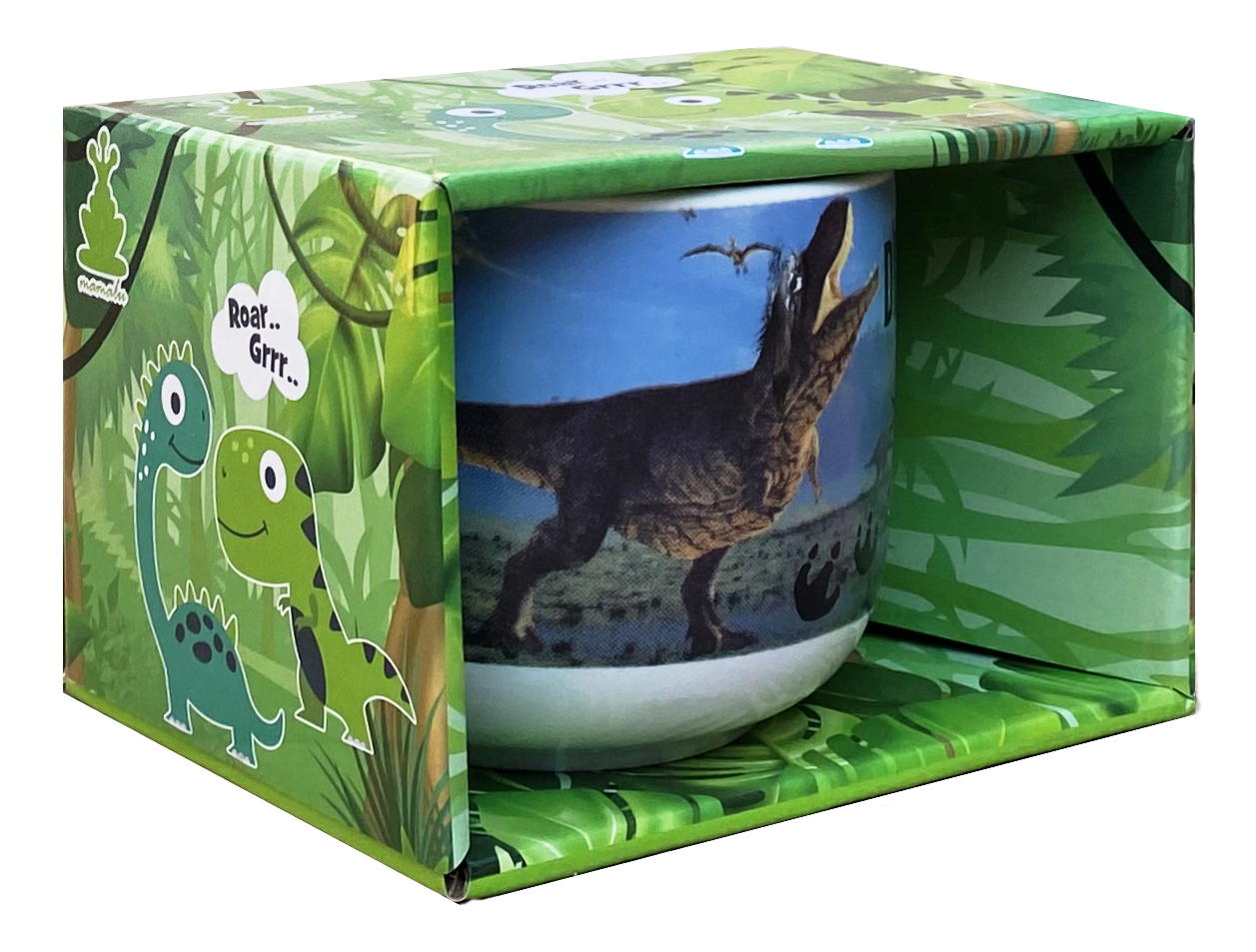 Tazza Larga Jumbo Dinosauri in Ceramica 380 Ml Confezione Regalo -  X05570mc