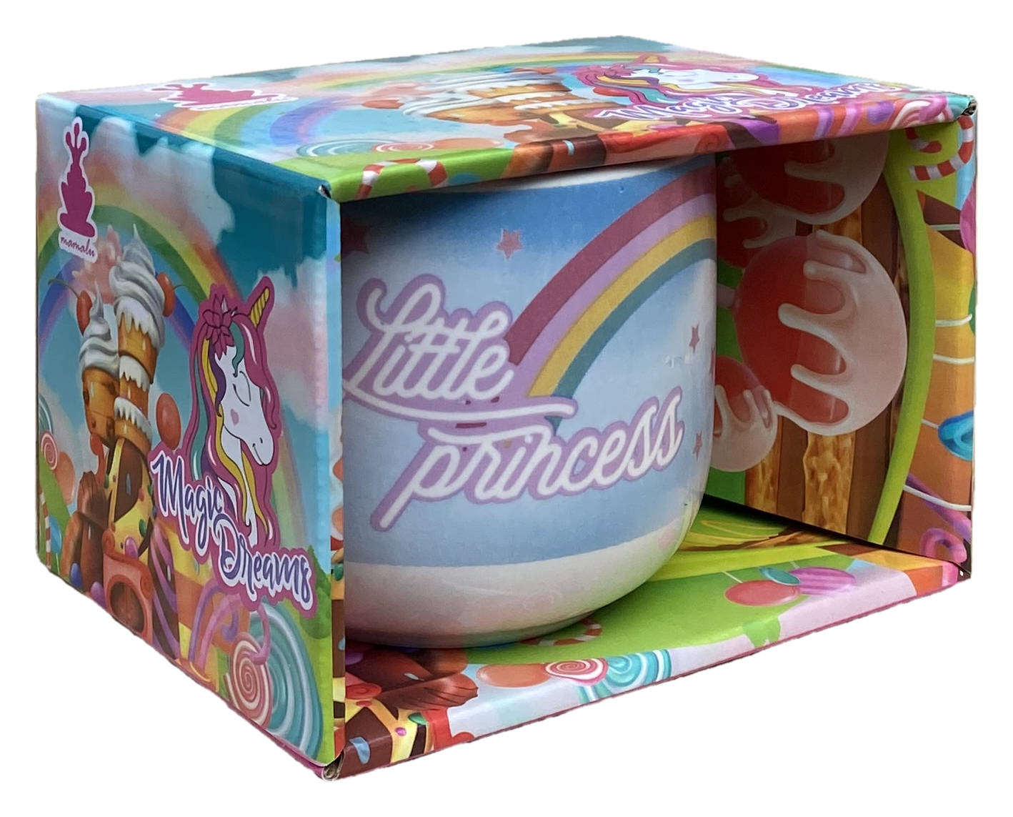 Tazza Larga Jumbo Unicorno in Ceramica 380 Ml Confezione Regalo -  X04282mc