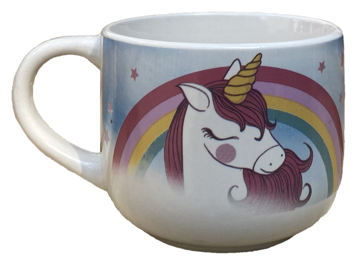 Tazza Larga Jumbo Unicorno in Ceramica 380 Ml Confezione Regalo -  X04282mc