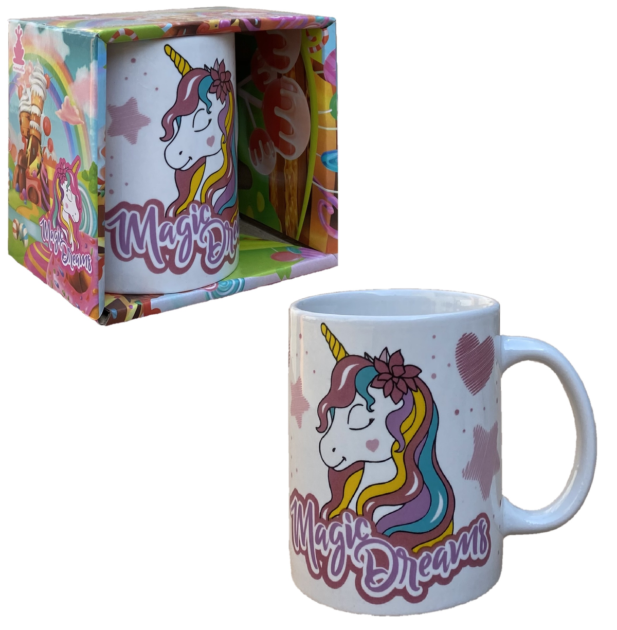 Tazza Mug Unicorno in Ceramica 350 Ml Confezione Regalo - X04283mc