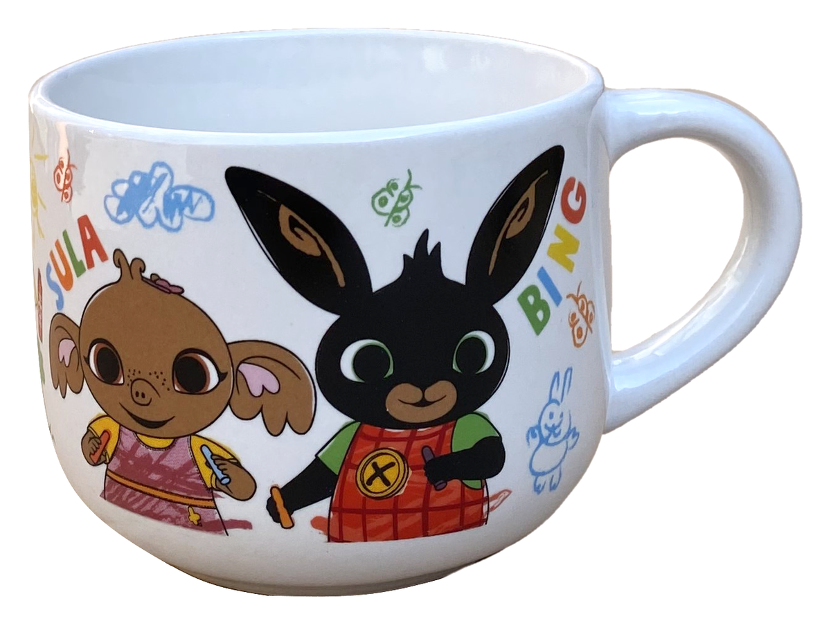 Tazza Larga Jumbo Bing e Sula in Ceramica 380 Ml Confezione Regalo -  Q05555mc