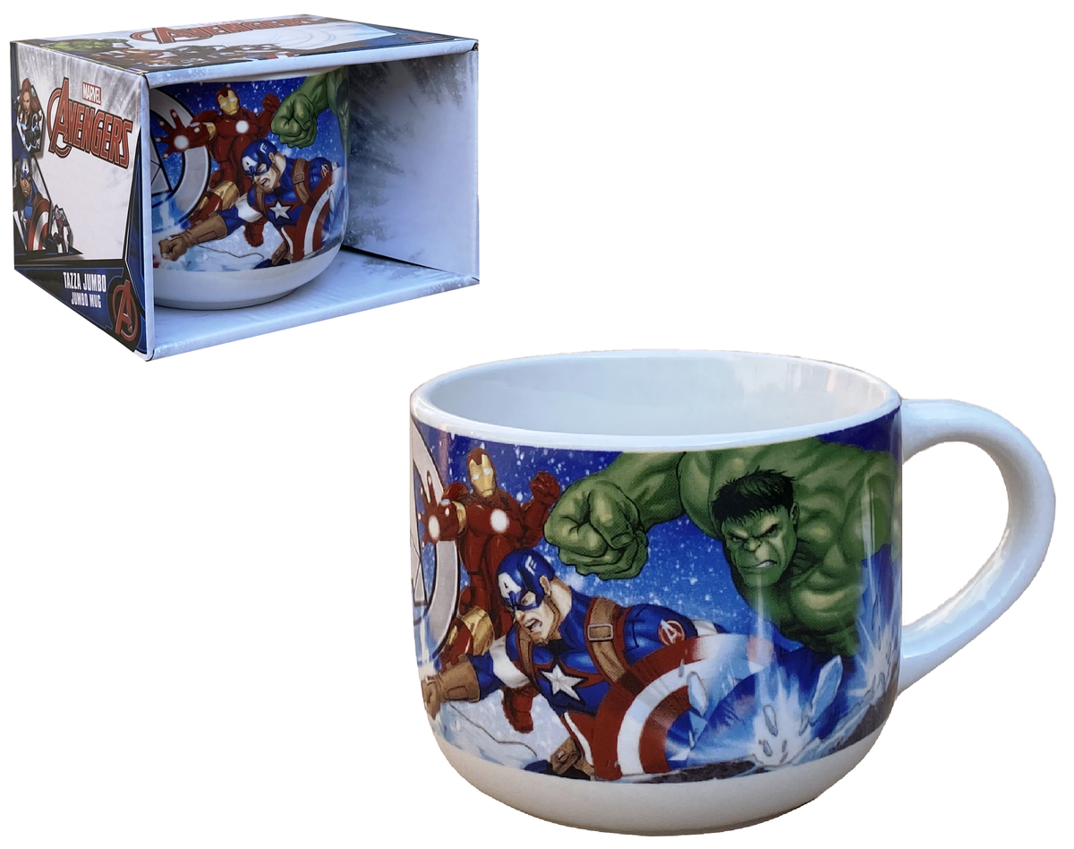 Tazza Larga Jumbo Avengers MARVEL in Ceramica 380 Ml Confezione Regalo - M05550mc