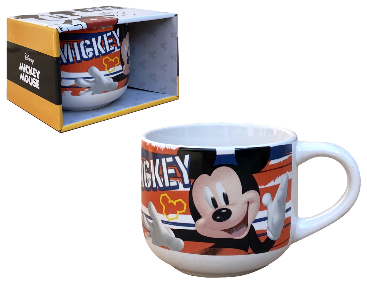 Tazza Larga Jumbo Topolino DISNEY Mickey Mouse in Ceramica 380 Ml Confezione Regalo - D05197mc