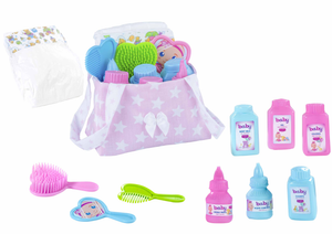 Accessori Bagnetto per Bambole Rauber 10 Pezzi con Borsa - 0116