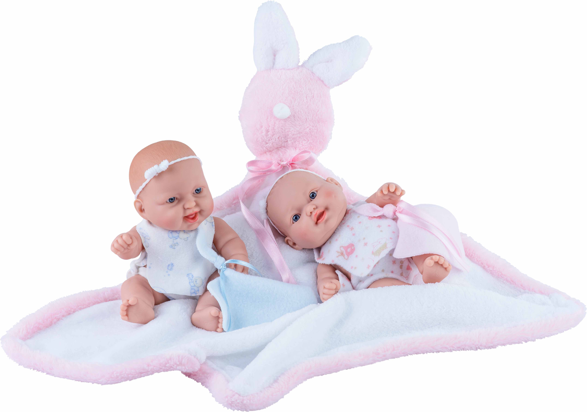 Bambole Gemelli Rauber con Accessori 20 CM in Scatola - 2125