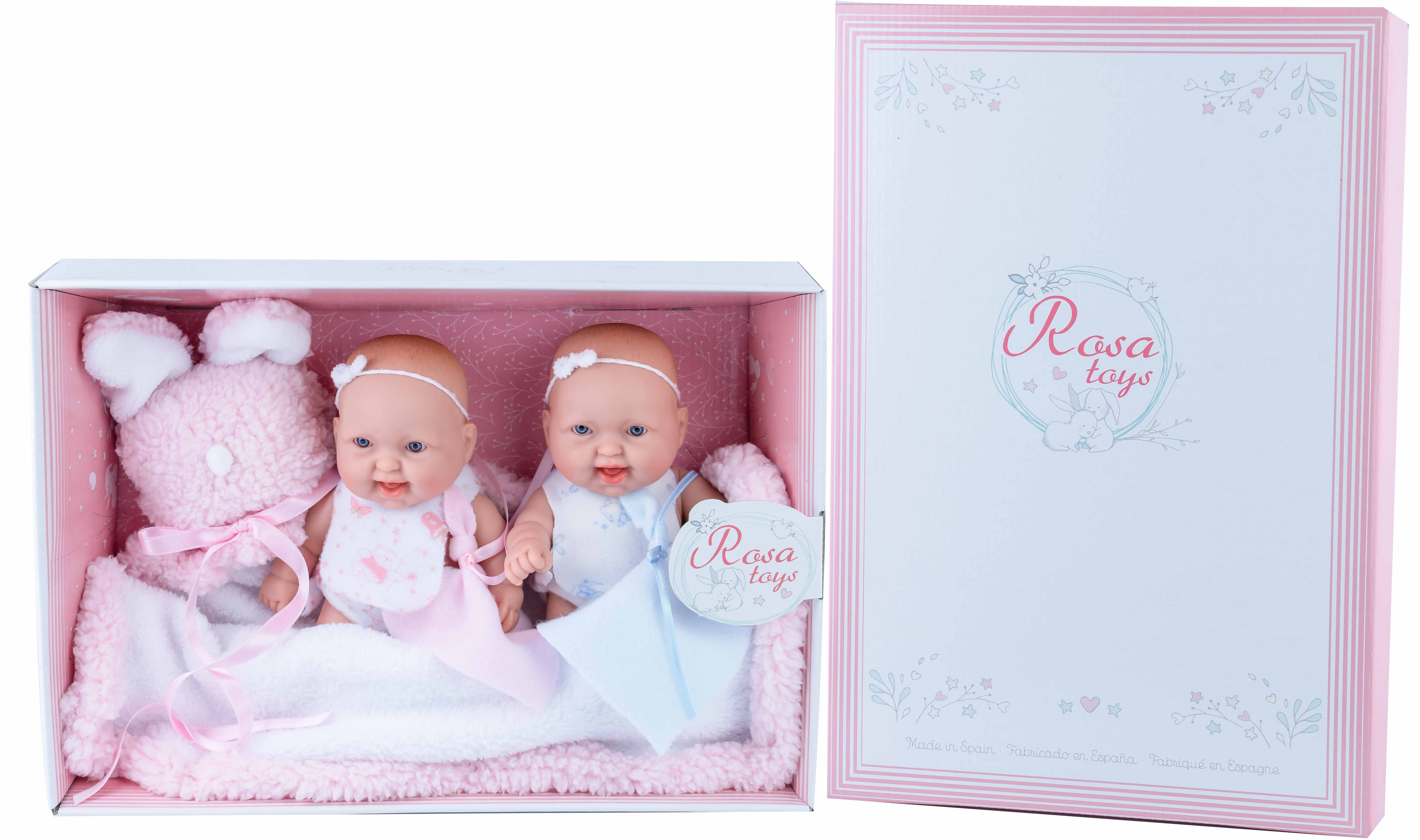 Bambole Gemelli Rauber con Accessori 20 CM in Scatola - 2125