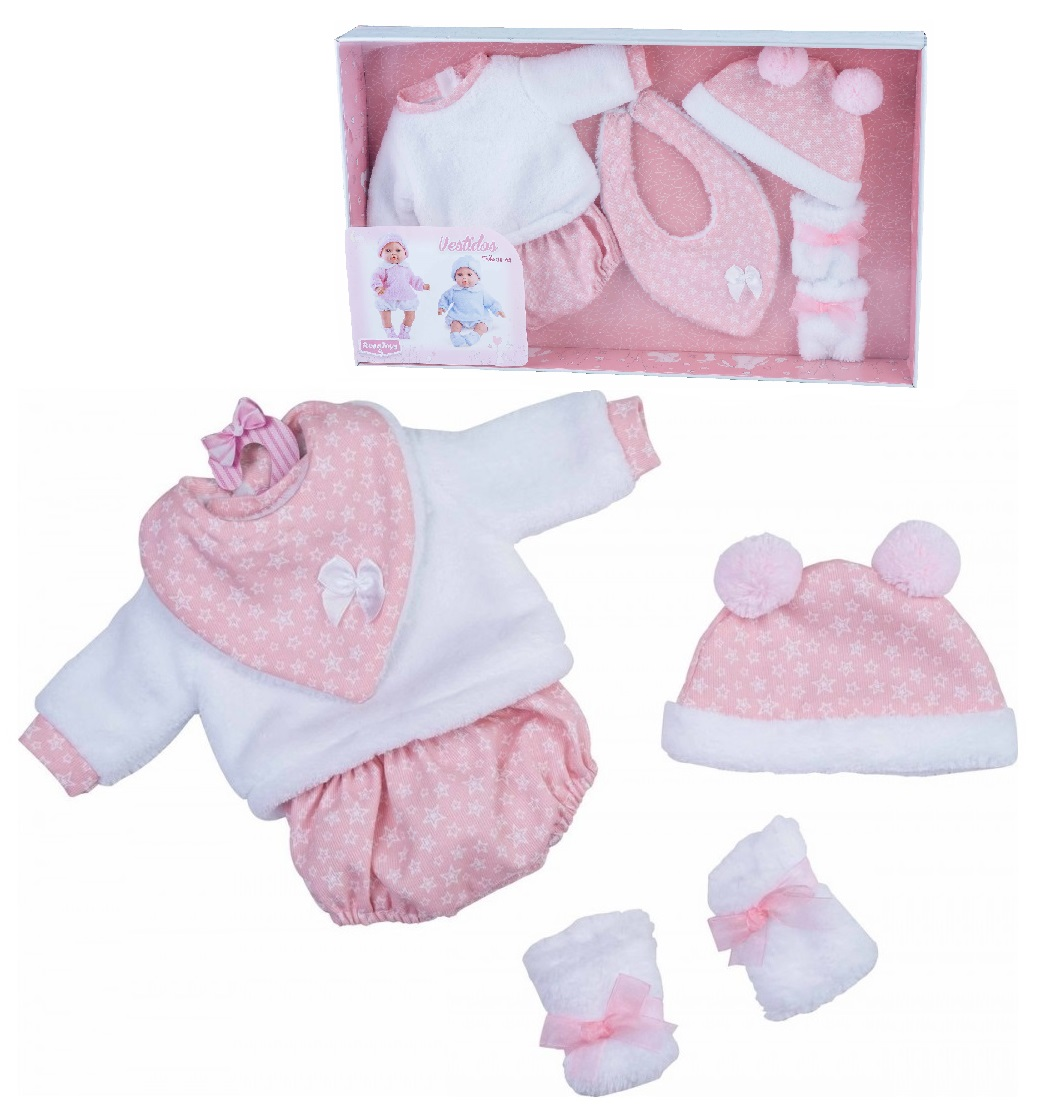 Vestiti per Bambole Rauber da 40 CM 5 Pezzi Accessori Abiti in Scatola - 0222/2