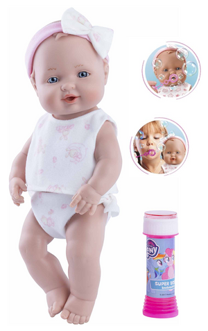 Bambola con Bolle di Sapone Rauber 35 CM Soffia Accessori in Scatola - 3908