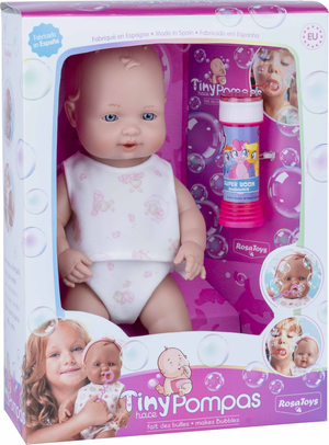 Bambola con Bolle di Sapone Rauber 35 CM Soffia Accessori in Scatola - 3908
