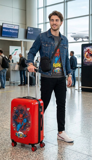 Trolley da Viaggio Spiderman MARVEL in ABS Bagaglio a Mano Valigia 55x38x20 CM - 2071721