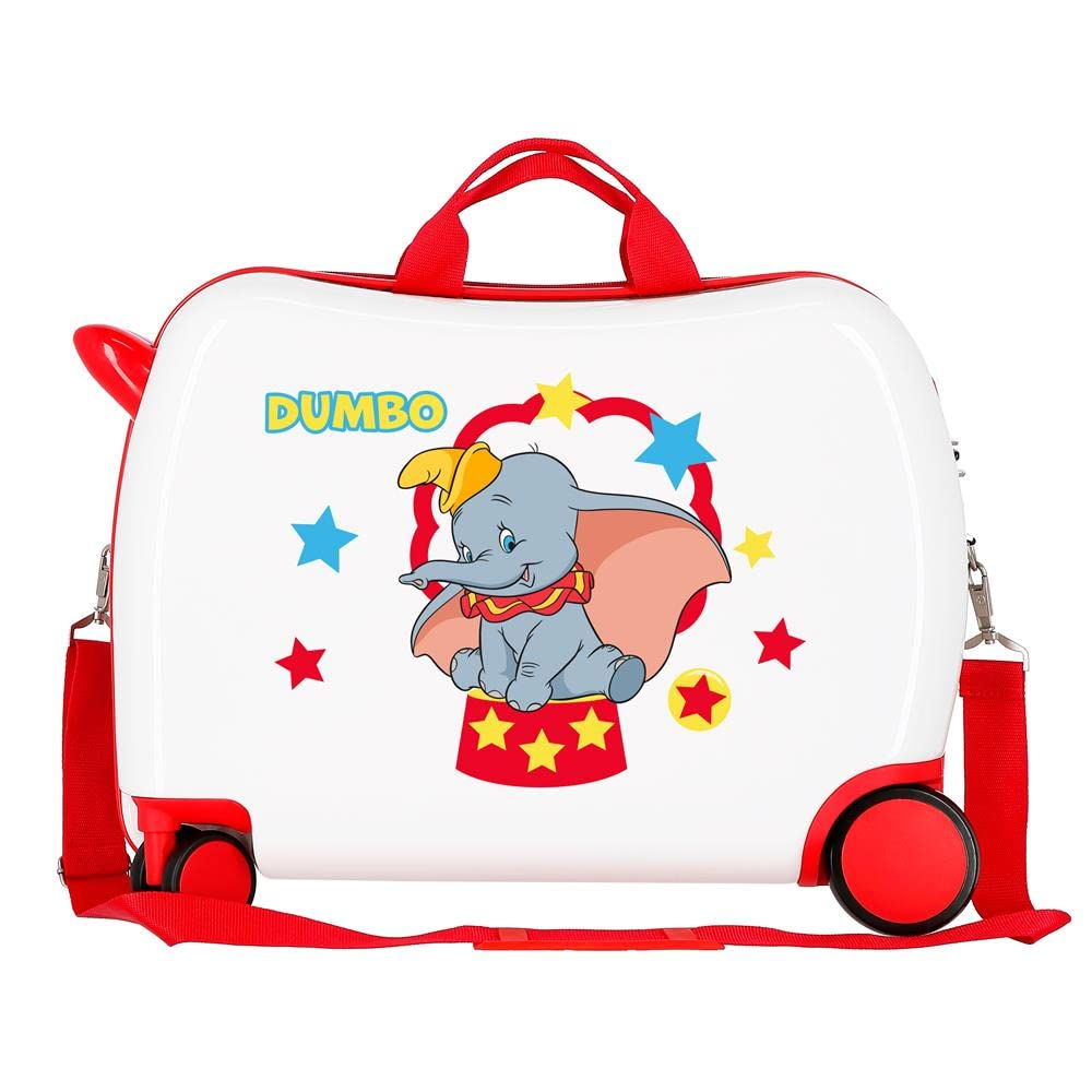 Trolley da Viaggio Dumbo DISNEY in ABS Valigia Cavalcabile Bagaglio 50x38x20 CM - 4759825