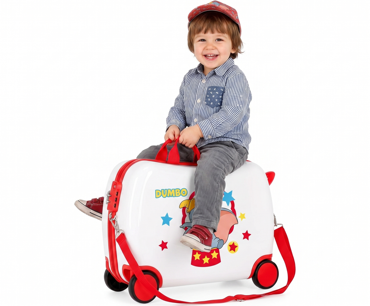 Trolley da Viaggio Dumbo DISNEY in ABS Valigia Cavalcabile Bagaglio 50x38x20 CM - 4759825