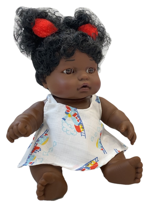 Bambola con Accessori Rauber Profumata Vestitino Pelle Nera 25 CM Bambolotto - 2175/8