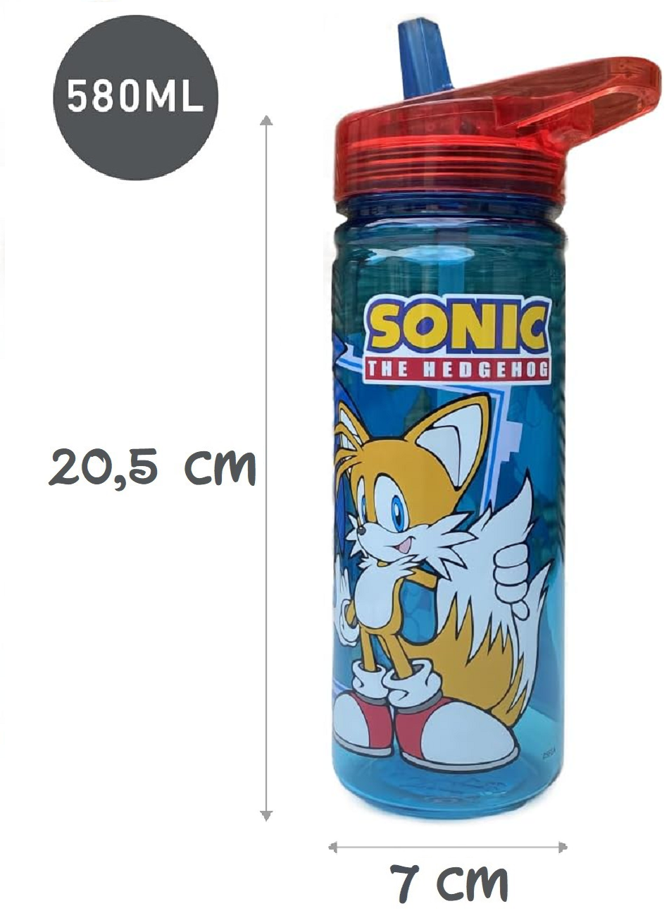 Borraccia Ecozen Sonic the Hedgehog in Tritan Bottiglia con Beccuccio Ripiegabile 580 Ml -79022