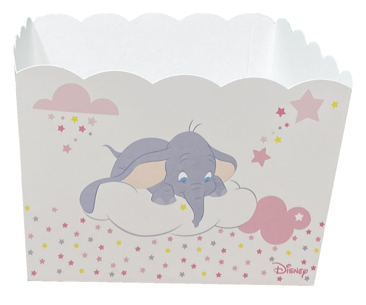 Baule Porta Bomboniere Dumbo DISNEY Vaso in Cartone Portaoggetti Rosa - 68158
