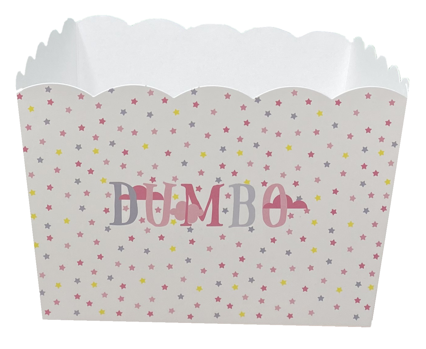 Baule Porta Bomboniere Dumbo DISNEY Vaso in Cartone Portaoggetti Rosa - 68158