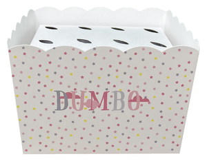 Contenitore Portaconi Dumbo DISNEY Vaso + Inserto per 12 Bomboniere Coni Rosa - 68158+16921
