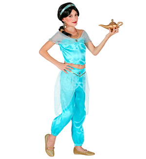 Costume Carnevale Jasmine Principessa Araba Bambina Abito Travestimento - 0988