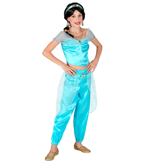 Costume Carnevale Jasmine Principessa Araba Bambina Abito Travestimento - 0988