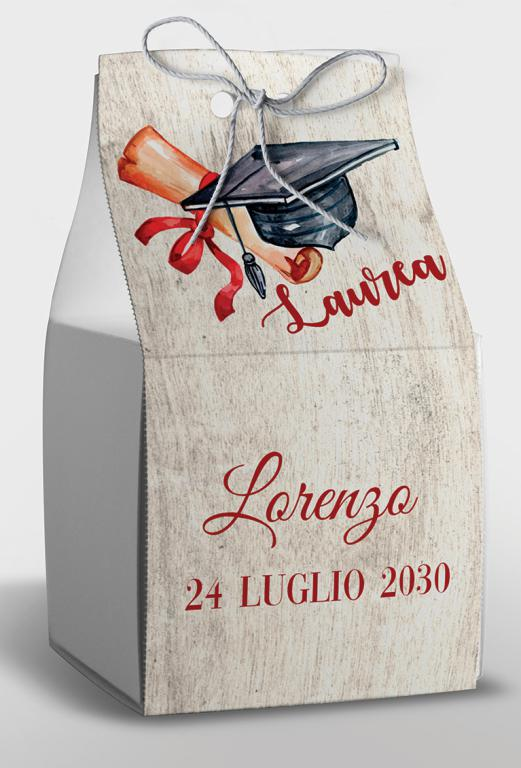 Bomboniera Astuccio con Stampa Personalizzata 4 Pezzi Laurea - Feb3002
