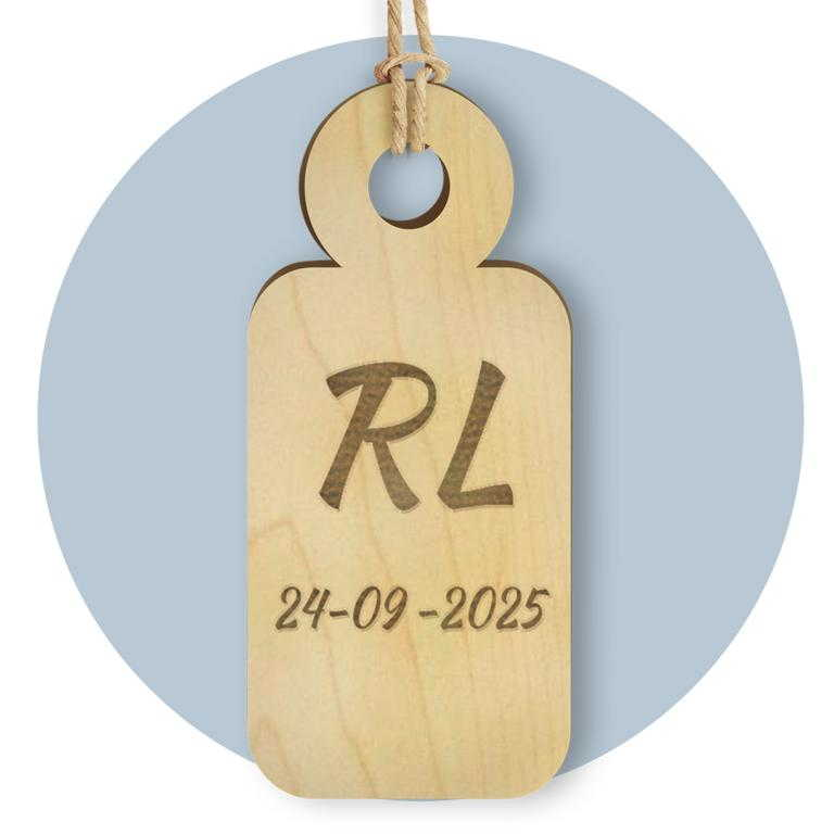 Tag in Legno per Bomboniere Segnaposto Etichetta Personalizzabile per Feste e Cerimonie - Tlf0002