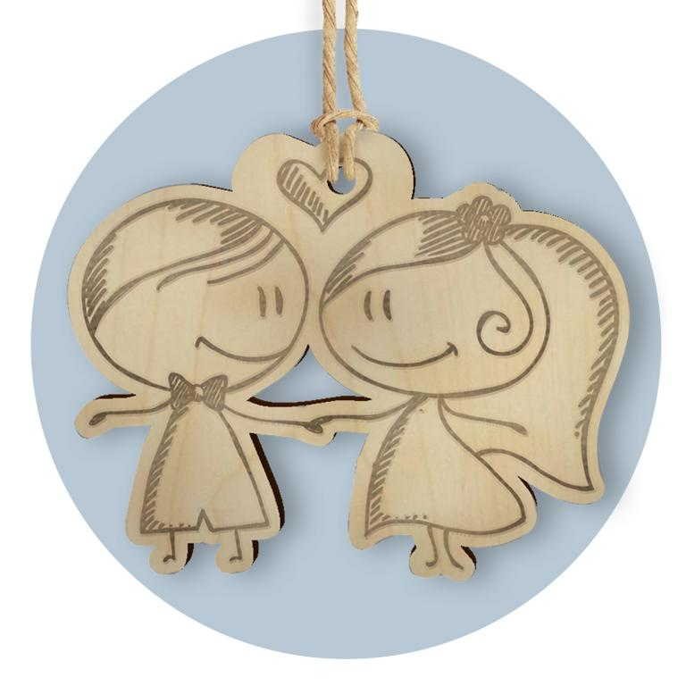 Tag in Legno per Bomboniere Sposini Segnaposto Etichetta Personalizzabile per Feste e Cerimonie - Tlf0016