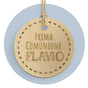 Tag in Legno per Bomboniere Tondo Segnaposto Etichetta Personalizzabile per Feste e Cerimonie - Tlf0020
