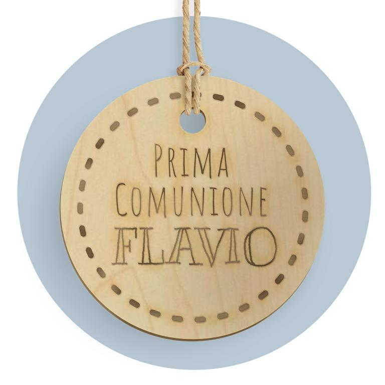 Tag in Legno per Bomboniere Tondo Segnaposto Etichetta Personalizzabile per Feste e Cerimonie - Tlf0020