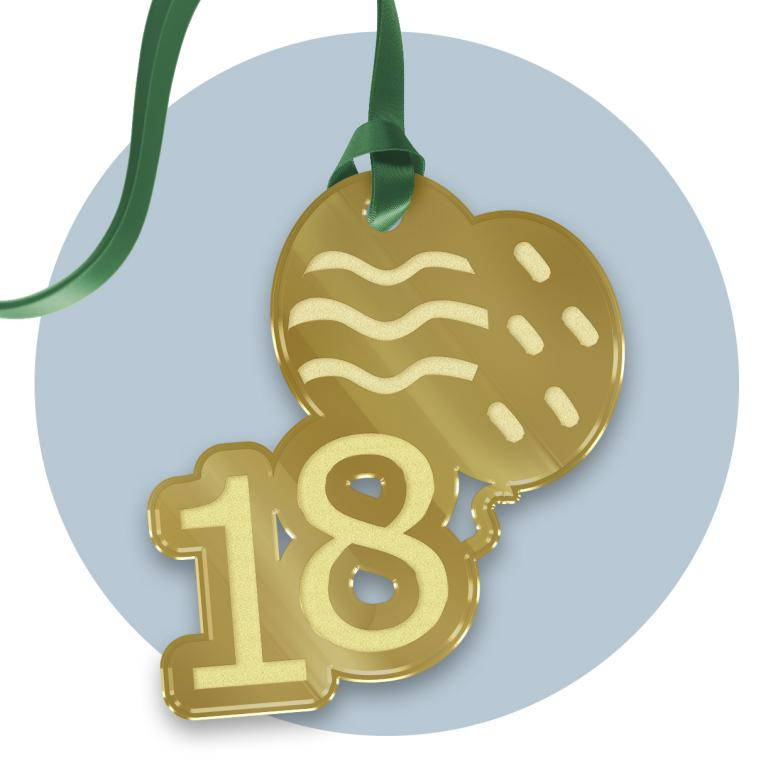 Tag in Plexiglass per Bomboniere 18° Compleanno Segnaposto Etichetta Personalizzabile per Feste e Cerimonie - Tagplex1
