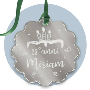 Tag in Plexiglass per Bomboniere Fiore Segnaposto Etichetta Personalizzabile per Feste e Cerimonie - Tagplex2