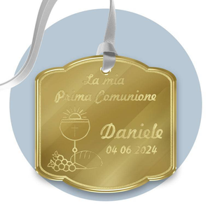 Tag in Plexiglass per Bomboniere Prima Comunione Segnaposto Etichetta Personalizzabile per Feste e Cerimonie - Tagplex8