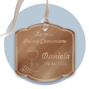 Tag in Plexiglass per Bomboniere Prima Comunione Segnaposto Etichetta Personalizzabile per Feste e Cerimonie - Tagplex8