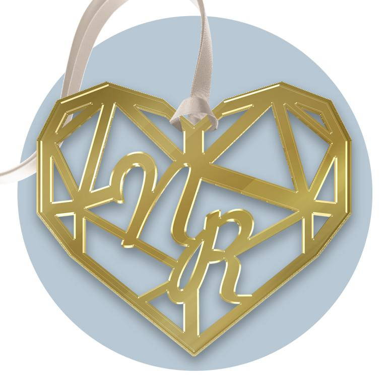 Tag in Plexiglass per Bomboniere Cuore Inciso Segnaposto Etichetta Personalizzabile per Feste e Cerimonie - Tagplex10