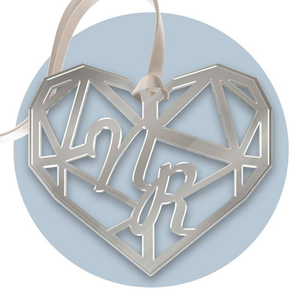 Tag in Plexiglass per Bomboniere Cuore Inciso Segnaposto Etichetta Personalizzabile per Feste e Cerimonie - Tagplex10