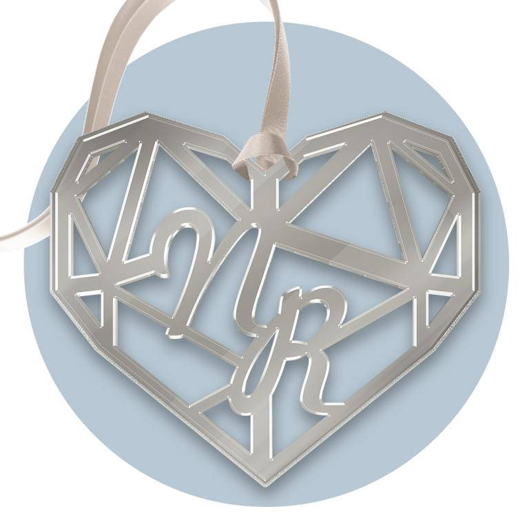 Tag in Plexiglass per Bomboniere Cuore Inciso Segnaposto Etichetta Personalizzabile per Feste e Cerimonie - Tagplex10
