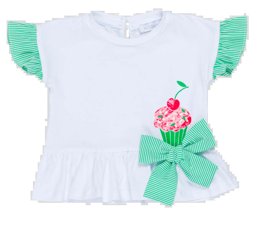 T-Shirt Neonata Maglietta con Fiocco Mailisa Bai - Fl5086