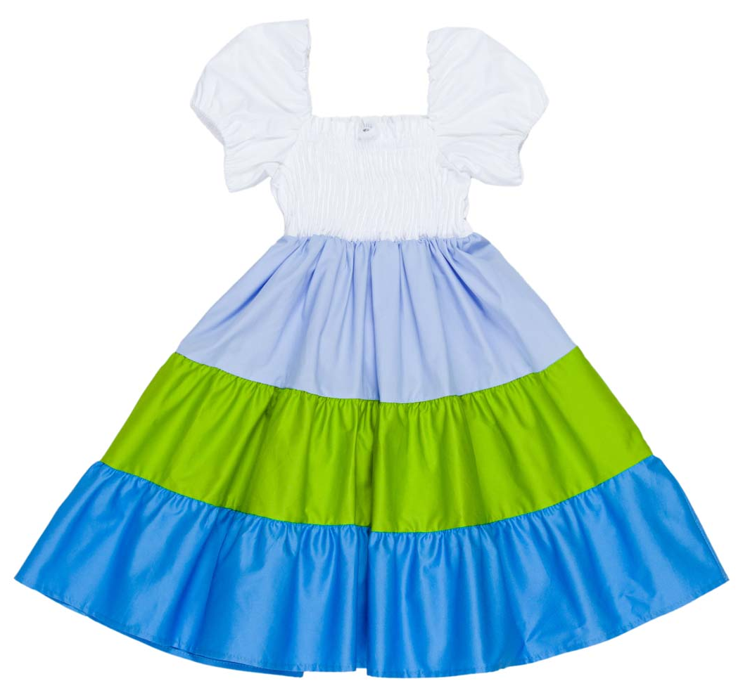 Scamiciata Bambina Vestito Tre Colori Meilisa Bay - Fl4995