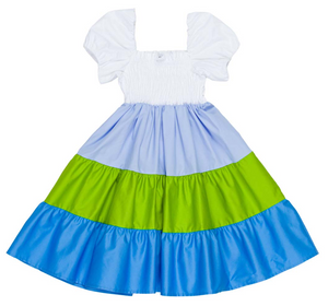 Scamiciata Bambina Vestito Tre Colori Meilisa Bay - Fl4995